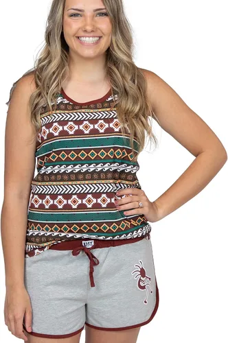 Vista 8 de Lazy One - Pijamas a juego para mujer, lindo conjunto de shorts y camiseta sin mangas, pijamas de verano Oso en Am