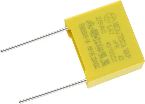 Vista 5 de uxcell Condensadores de seguridad Película de polipropileno 0.47uF 275VAC X2 MKP 5 Pcs