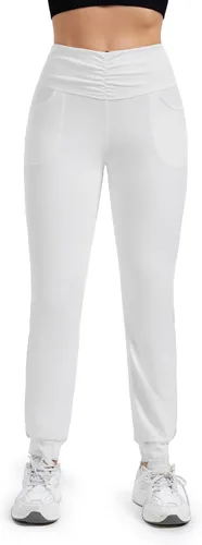 Vista 5 de Blaosn Pantalones deportivos fluidos para mujer con bolsillos, pantalones deportivos de yoga, entrenamiento, leggings casuales para descansar, ropa