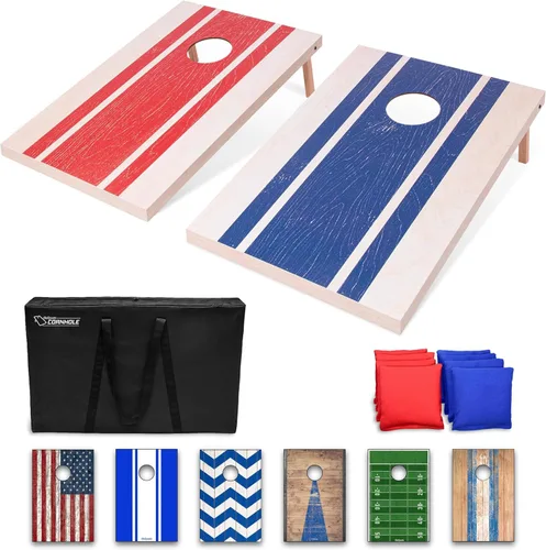 Vista 13 de GoSports Portable Cornhole Sets- Includes 2 Boards, 8 Bean Bags, Carry Case