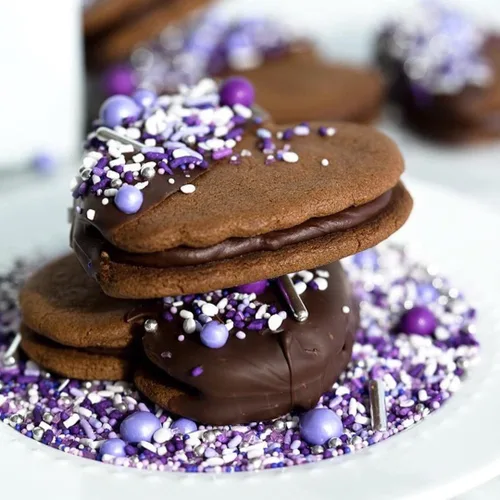 Vista 5 de Sprinkle Pop Mezcla de espolvorear perfectamente morada, gránulos de lavanda púrpura y blanca con grageas plateadas, gránulos de cumpleaños, día