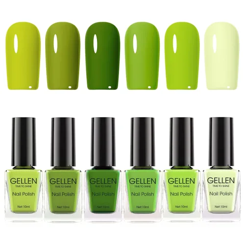 Vista 18 de GELLEN Juego de Esmalte de Uñas en 4 Colores Negro, Blanco, Gris & Base y Capa Superior, Esmalte de Uñas de Tendencia Otoño/Invierno Negro, Blanco