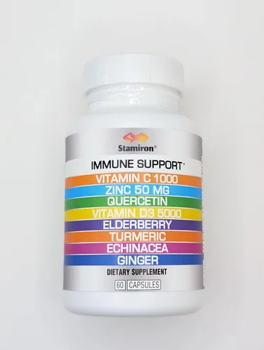 Vista 6 de Apoyo inmunológico 8 en 1 con quercetina, zinc 50mg, vitamina C 1000mg, vitamina D3 5000 UI y saúco, equinácea, jengibre para adultos y niños