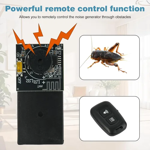 Vista 4 de SHENGSEN Broma de Cricket Noise Maker con control remoto, dispositivo de broma de sonido molesto oculto, juguetes molestos para adultos y niños