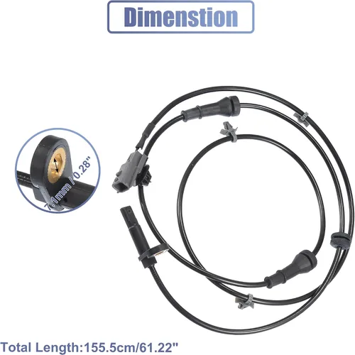 Vista 3 de uxcell Sensor de velocidad de rueda delantera izquierda derecha ABS Sensor No.479101KA0A apto para Nissan Juke 1.6L CVT 2WD BASE 2011-2017 Wheel