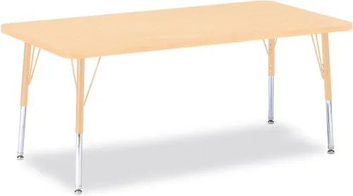 Vista 54 de Berries Mesa rectangular para actividades, altura E, Gris/Negro/Negro, 1