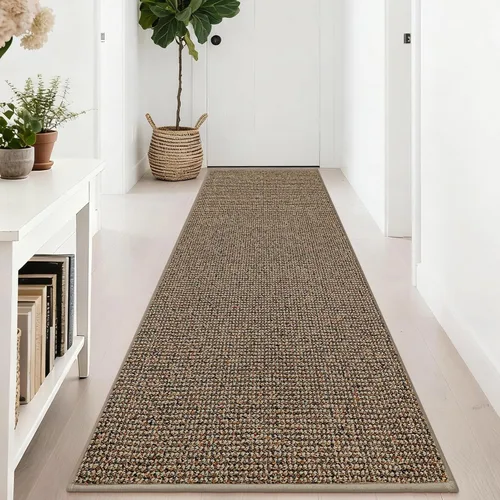 Vista 30 de BEQHAUSE Alfombra de Entrada de 20"x32" Tapete Interior para Puerta Antideslizante Lavable, Alfombras de Pasillo Absorbentes y Resistentes a Manchas
