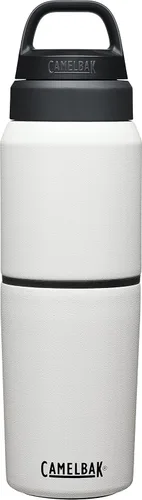 Vista 12 de CamelBak MultiBev - Botella de agua con aislamiento de acero inoxidable y taza de viaje Rosa Terracota/Rosa Camelia