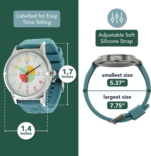 Vista 4 de Reloj para niños relojes analógicos para niños Ideal para niños y niñas a partir de 4 años Reloj analógico perfecto para niños herramienta