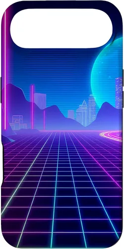 Vista 27 de Vaporwave Aesthetic Synthwave Retrowave 80s 90s Art Case for iPhone 16