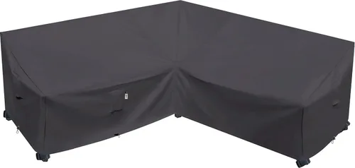 Vista 20 de Funda de Sofá Seccional de Servicio Pesado para Exteriores, Fundas Impermeables 600D para Sofá Seccional de Patio, Funda para Muebles de Jardín