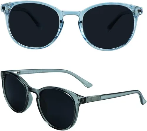Vista 5 de 3 Pack Sunglasses for Men and Women, UV Protection Outdoor Glasses Vintage Square Full Frame