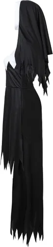 Vista 5 de Plus Size Sexy Vampire Demon Nun Halloween Costumes for Women, Black Women's Halloween Dresses Party Cosplay Scary