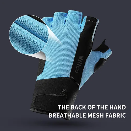 Vista 5 de Guantes de levantamiento de pesas para hombres, guantes de entrenamiento para mujeres, guantes de gimnasio transpirables y cómodos, antideslizantes