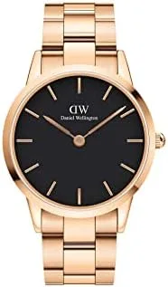 Vista 8 de Daniel Wellington Iconic Link Reloj pulsera de eslabones de oro rosa o plata