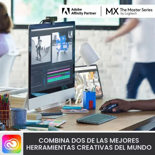 Vista 9 de Logitech MX Keys Mini teclado inalámbrico Bluetooth en negro