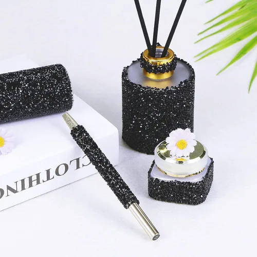 Vista 6 de Adhesivo con diamantes de imitación para decoración del hogar, calcomanías autoadhesivas para decoración de autos y manualidades
