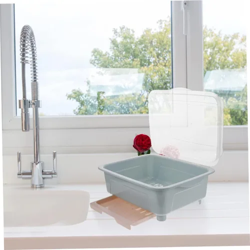 Vista 9 de COLLBATH Bandeja escurridor de tablero, bandeja para botella, con soporte, organizador de secado de vasos, utensilios de almacenamiento, placa