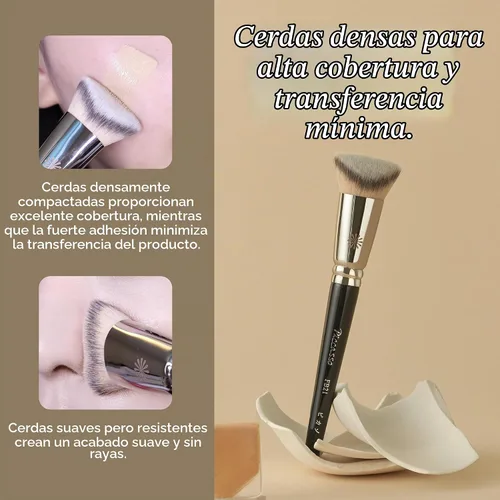 Vista 5 de Piccasso FB21 V-Cut Foundation Brush for Liquid Makeup, Cream Foundation Corte en V
