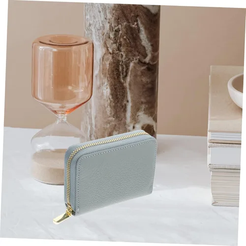 Vista 4 de STOBOK Funda tipo cartera para tarjetas de visita para hombres, tarjetero para tarjetas de visita, cartera para tarjetas de identificación, práctica