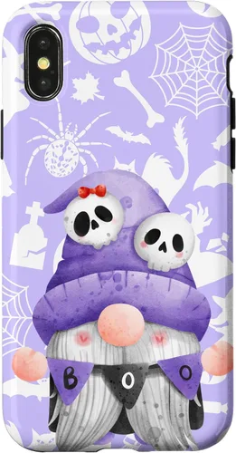 Vista 5 de iPhone 16 Boo Gnome Halloween Purple Spooky Creepy Cute Watercolor Case