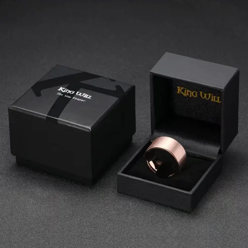 Vista 6 de King Will Glory 6mm8mm10mm12mm 18K Rose Gold Tungsten Carbide Wedding Band Ring Pipe Cut Brushed FinishLine Grooved Dome for Unisex Comfort Fit