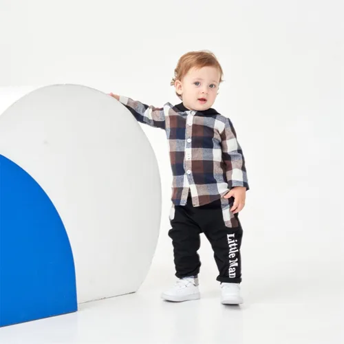 Vista 59 de Conjunto de ropa para bebés y niños pequeños, camisa con capucha y pantalones deportivos para otoño e invierno
