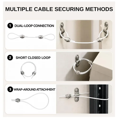 Vista 5 de Anclajes metálicos resistentes para muebles a prueba de bebés 2