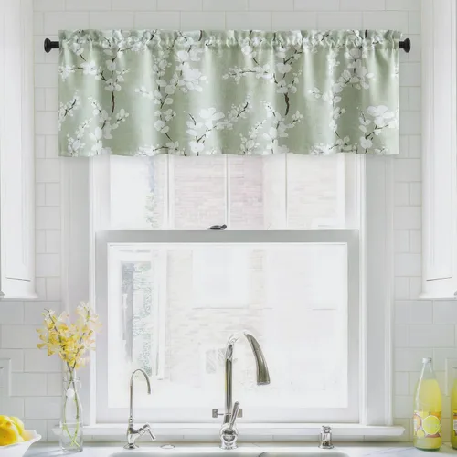 Vista 27 de FMFUNCTEX Grey Blackout Floral Curtains, Bedroom, 100X84 Inches, 1 Panel Gris Floral