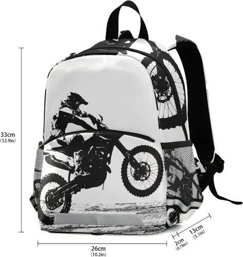 Vista 3 de Glaphy Mochilas para niños, Motocicleta, Mochilas Daypack