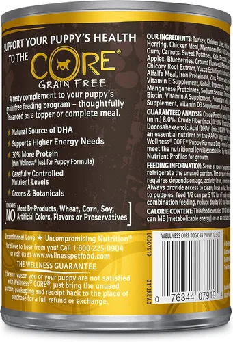 Vista 2 de Alimento húmedo enlatado para perro, natural, sin granos, de Wellness Core