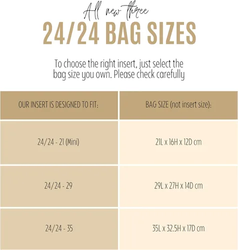 Vista 2 de Premium Purse Organizer compatible with 24/24 Mini Insert, 24 24 Bag Organizer, 24/24 29 Insert, 2424 Mini Insert, Handmade 2mm Thick Premium Felt