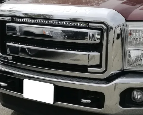 Vista 8 de iJDMTOY Kit de barra de luz LED de 30 pulgadas de montaje en rejilla superior compatible con Ford F250 F350 Super Duty 2011-2016, incluye (1) barra