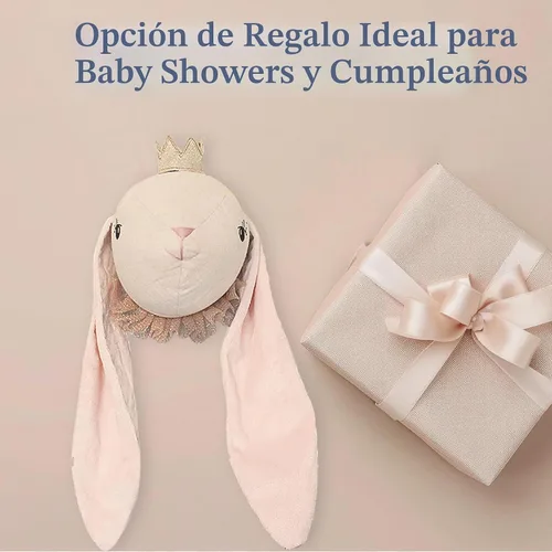 Vista 6 de MON AMI Cabeza de Animal de Peluche Conejito Princesa Soporte de Pared - 7", Elegante Soporte de Pared para Dormitorio Infantil, Decoración