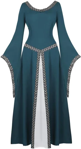 Vista 62 de Kranchungel - Vestidos renacentistas de estilo medieval/irlandés/campesino para mujer; disfraz de hada, para bailes