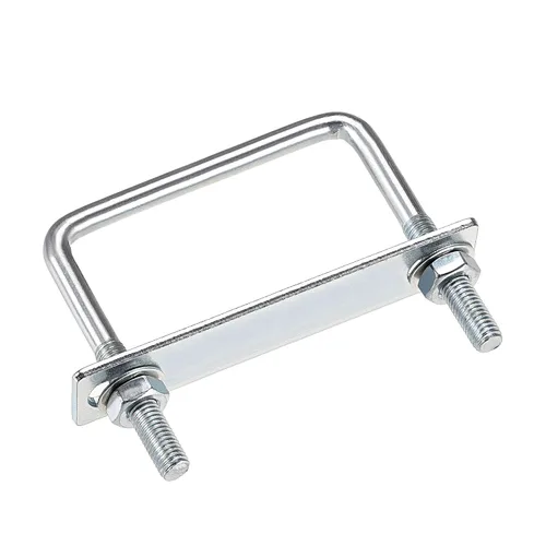 Vista 20 de uxcell Pernos cuadrados en U de 1 "(25 mm) de ancho interior de acero al carbono M8 con tuercas, placa de marco, arandelas redondas