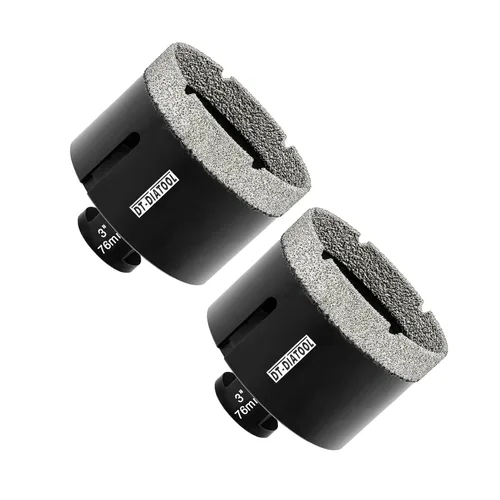 Vista 17 de DT-DIATOOL Broca de núcleo de diamante de 1/4 pulgada con hilo 5/8"-11 de vacío soldado para baldosas de porcelana, cerámica, gres, mármol, granito