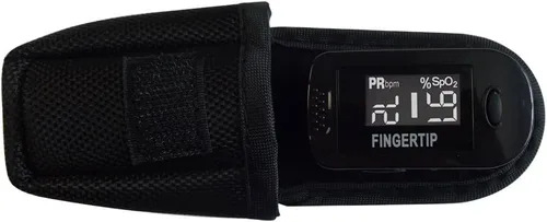 Vista 5 de Concord BlackOx Oxímetro de pulso con pantalla reversible, funda de transporte, cordón y cubierta protectora