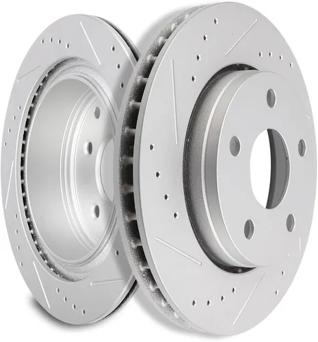 Vista 49 de SCITOO Rotores de freno traseros, 2 kits de frenos para Acura Integra 1990-2001, Honda Civic 1992-1995 1999-2000, para Civic del Sol 1993-1997, CRX