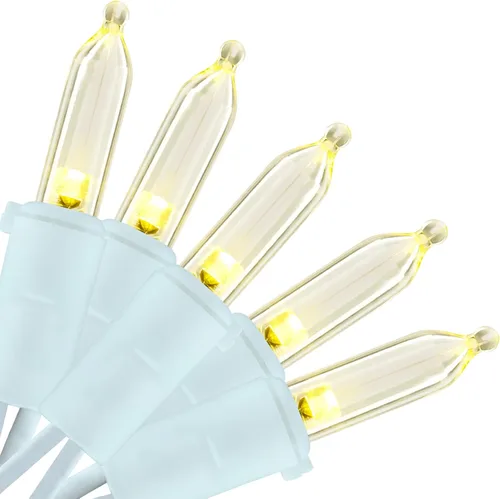 Vista 12 de YULETIME - Luces de Navidad LED púrpuras con cable marrón, 33 pies, 100 unidades, juego de luces de cadena certificadas por UL, calidad comercial