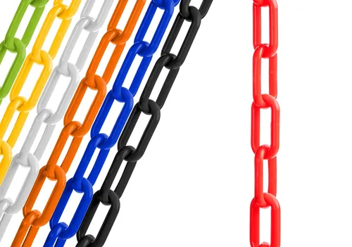 Vista 12 de US Weight (Fabricado en EE. UU.) Cadena de seguridad de plástico negro de 2" x 10 pies con tecnología SunShield resistente a los rayos UV
