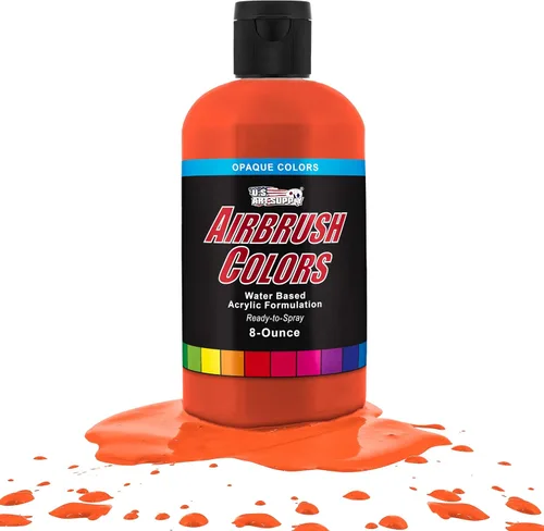 Vista 29 de U.S. Art Supply Pintura acrílica opaca para aerógrafo color azul aguamarina, botella de 1 onza, colores a base de agua no tóxicos de grado