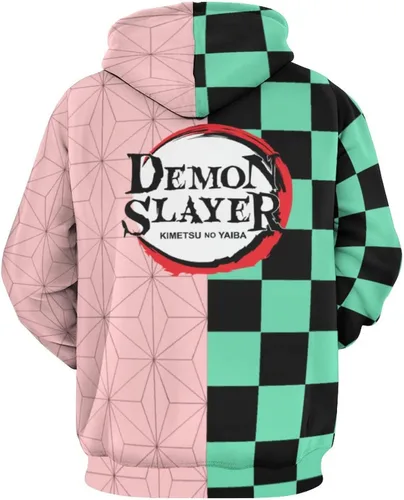 Vista 2 de Tinwyde Sudaderas con capucha de anime para hombremujer, con estampado 3D, unisex, novedad, manga larga, sin botones, talla XL