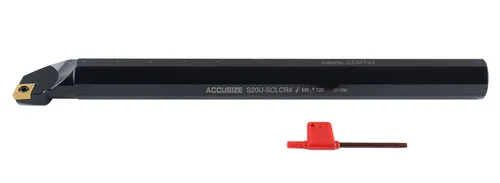 Vista 12 de Accusize Industrial Tools 1-1/2'' por 14'' de longitud total, barra de estuario indexable RH SCLCR con insertos de carburo CCMT432, P252-S415