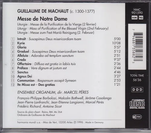 Vista 2 de Machaut: Messe de Notre Dame