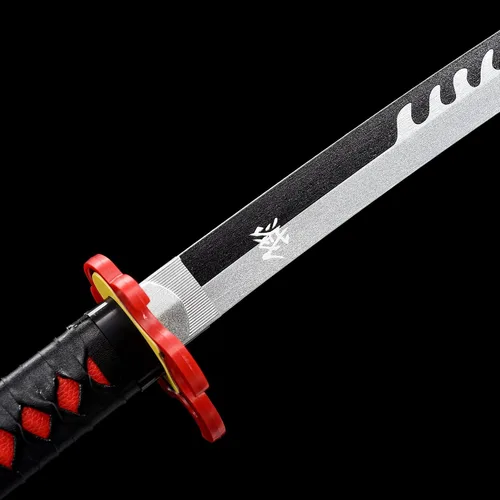 Vista 59 de ziqing Espada samurái de anime hecha a mano, espada Agatsuma Zenitsu, espada Kamado Tanjirou, espada Rengoku Kyoujurou de 41 pulgadas, varios