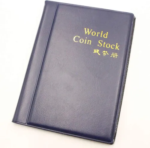 Vista 11 de Colección de 120 bolsillos para monedas, álbum de almacenamiento de monedas, libro para coleccionistas, bolsillo de centavo (negro)