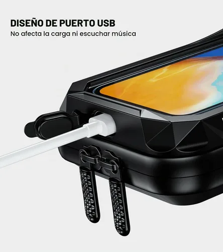Vista 7 de Kewig Soporte de teléfono para bicicleta con visera solar y pantalla táctil