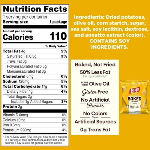 Vista 3 de Lay's Baked - Papas fritas horneadas, 0.87 onzas (paquete de 40)