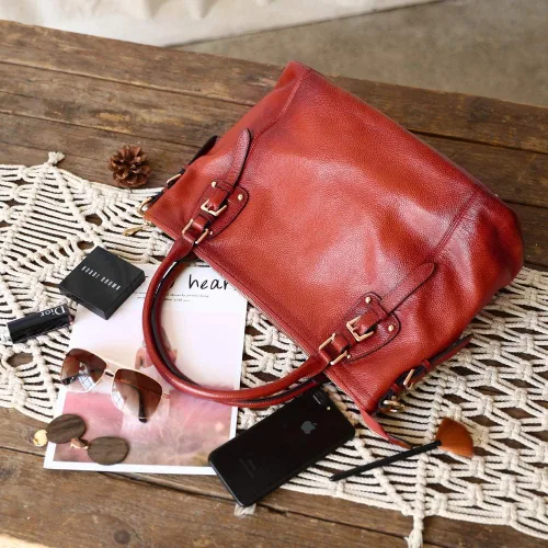 Vista 3 de Kattee Bolsos de Cuero Tote Bandolera para Mujer Cartera de Diseñador Bolso con Asas Superiores Bolso Cruzado de Gran Capacidad